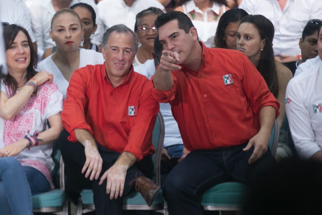 José Antonio Meade y Alejandro Moreno, gobernador de Campeche (Araceli López).