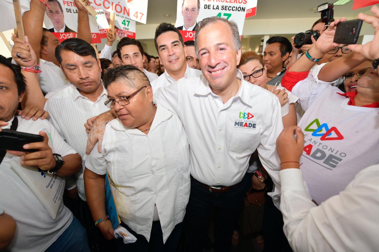 José Antonio Meade llega a Campeche para encabezar tres concnetraciones.