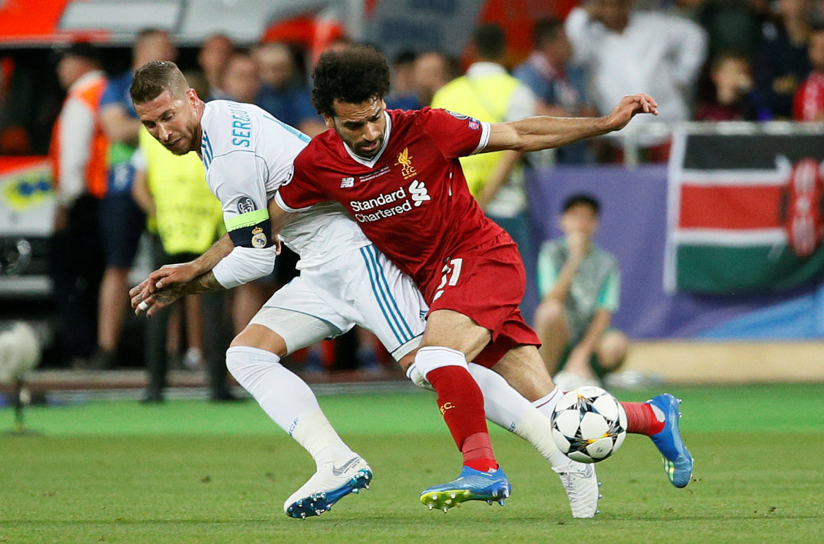 Sergio Ramos lesionó a Mohamed Salah (Reuters)