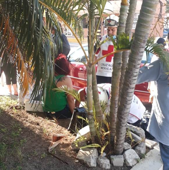 La lesionada fue atendida por el personal de la benemérita.
