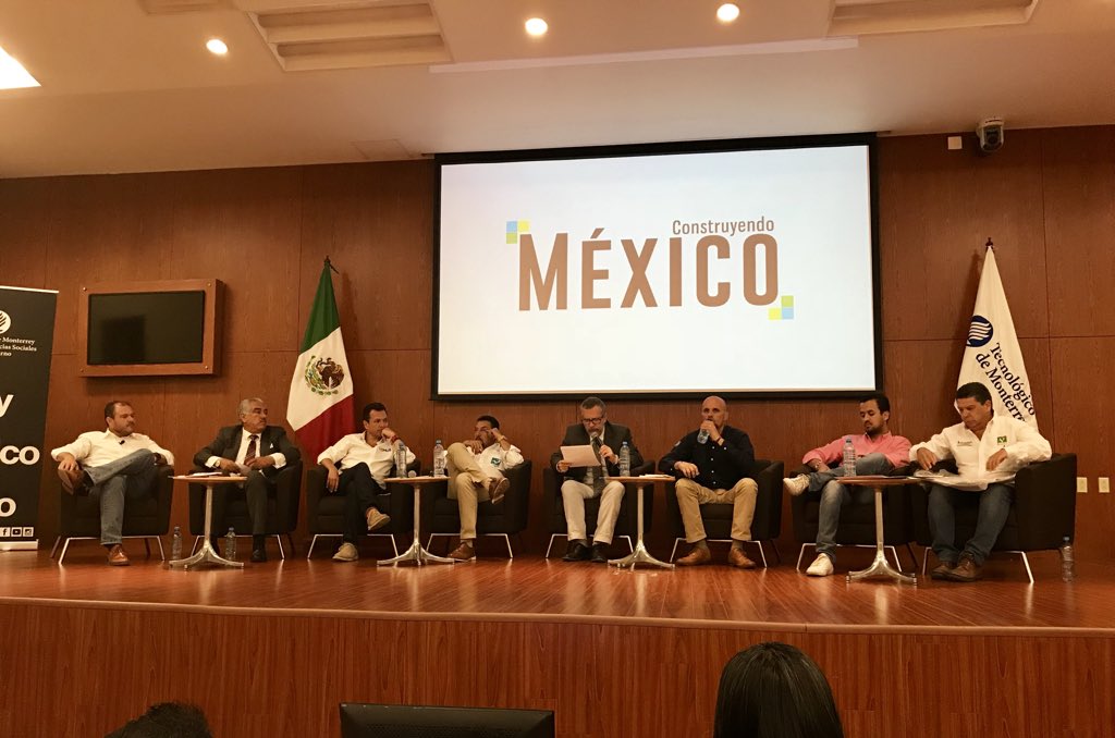 Los siete candidatos a la presidencia municipal de Zapopan participaron en el foro Construyendo México. (Cortesía)