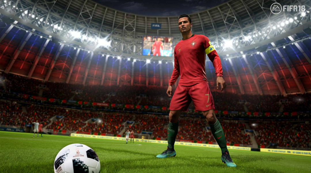 Cristiano Ronaldo  en el videojuego del Mundial (FIFA 18)