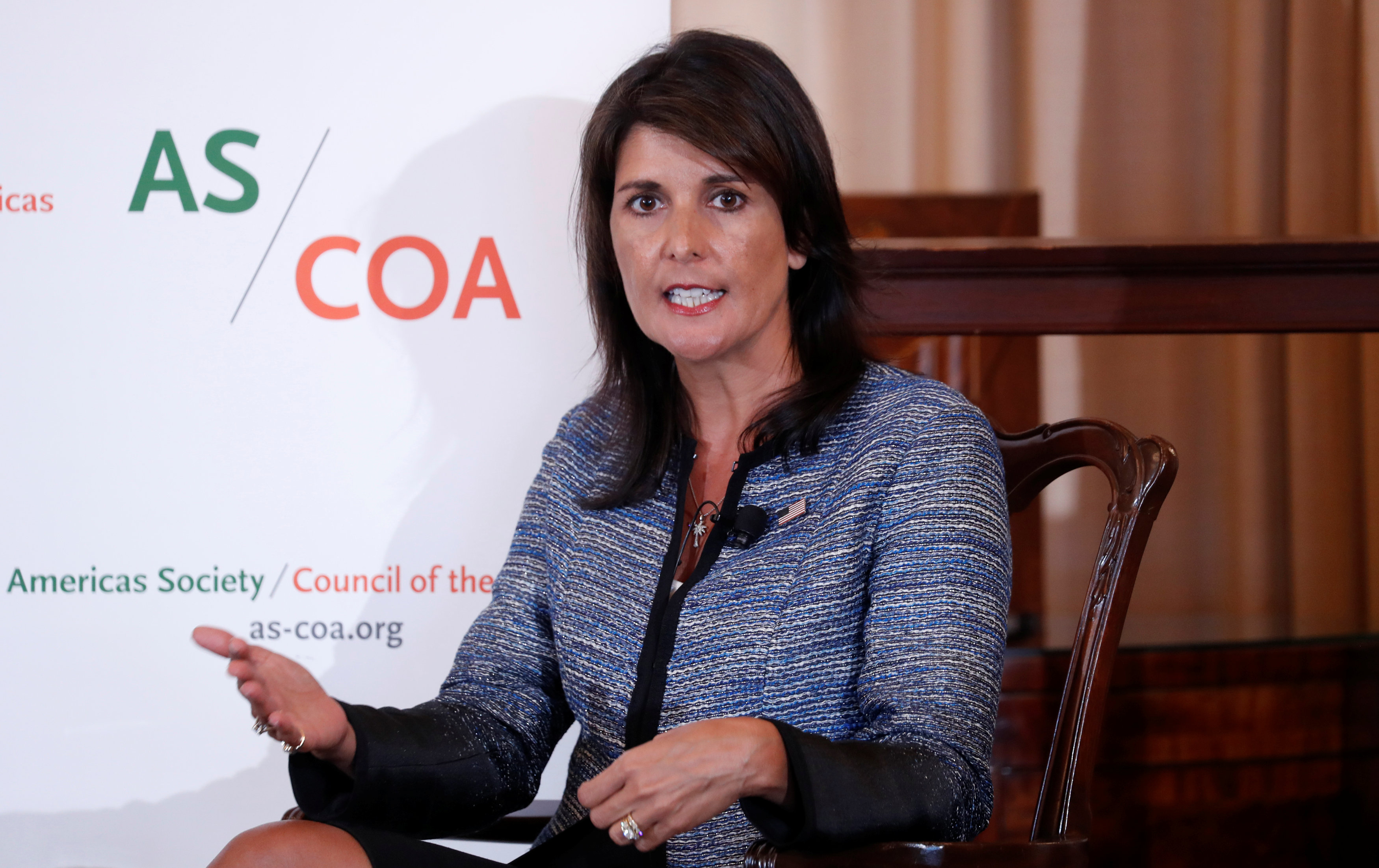 El pedido fue realizado por la embajadora estadounidense, Nikki Haley.