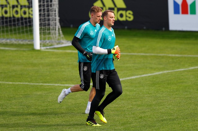 Manuel Neuer ya entrena con la selección alemana de cara al Mundial.