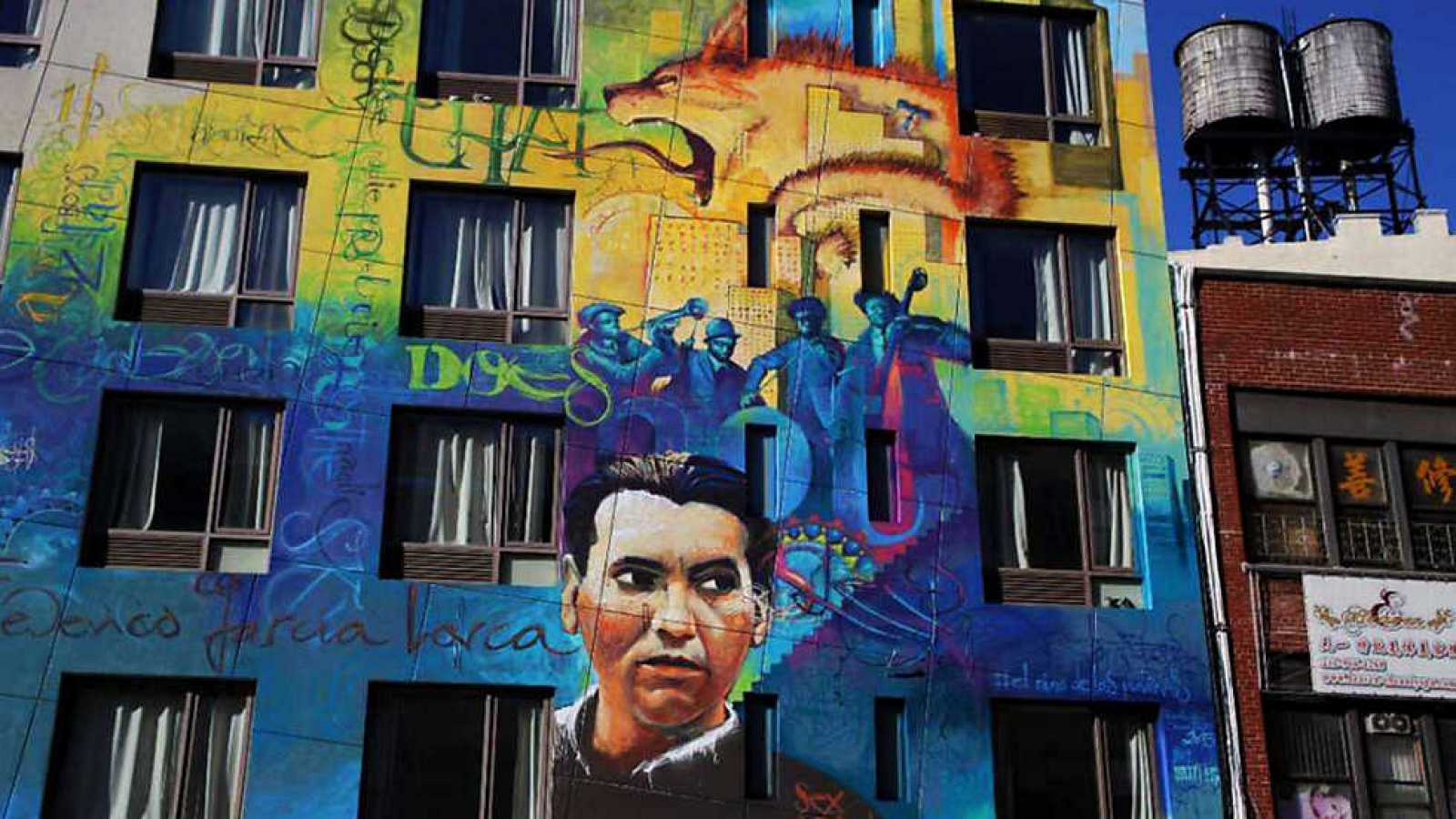 Mural hecho por el artista urbano 'El niño de las pinturas' durante el rodaje del documental. (Especial)