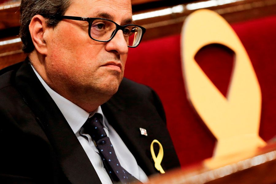 El presidente regional de Cataluña, Joaquim Torra, formó un nuevo gobierno sin presos ni exiliados. (AFP)