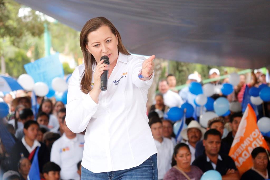 Martha Erika Alonso, candidata de la coalición "Por Puebla al Frente" (Sergio Cervantes)
