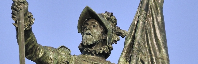 Estatua del conquistador en Panamá