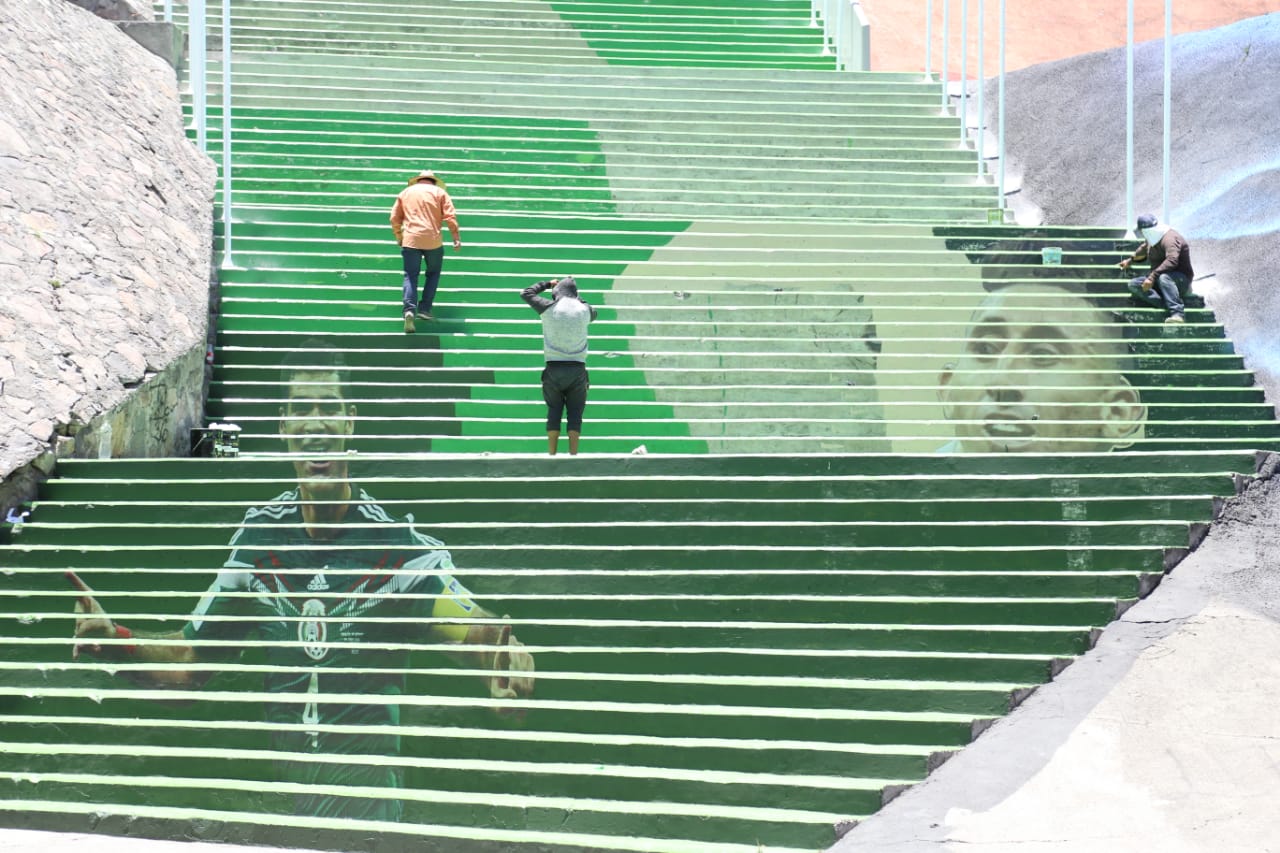 Los Tuzos pintan mural en honor a la selección mexicana (Jorge Sánchez)