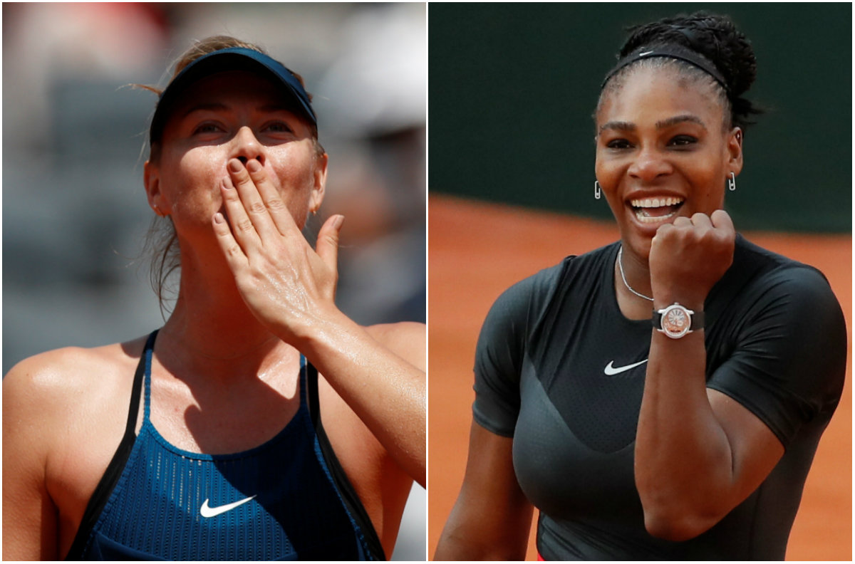 María Sharapova y Serena Williams se enfrentarán en Roland Garros (Reuters)