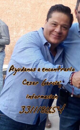 Familiares de César Eduardo García Rodríguez publicaron esta imagen en redes sociales para dar con su paradero. (Cortesía)