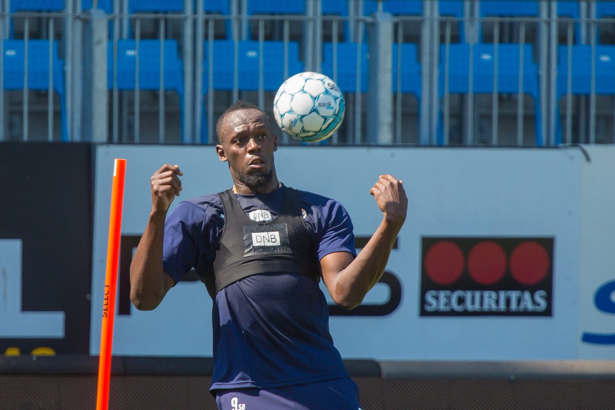 Usain Bolt disputará un partido con el Strømsgodset  (Twitter @usainbolt)
