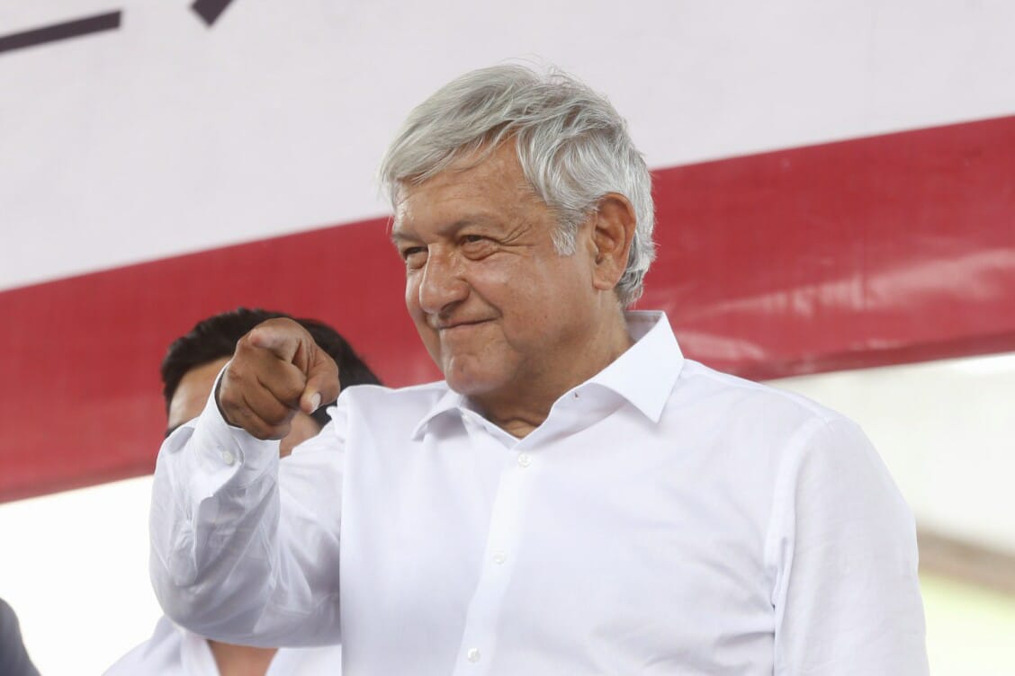 Andrés Manuel López Obrador durante su mitin en Apizaco, Tlaxcala/Araceli López