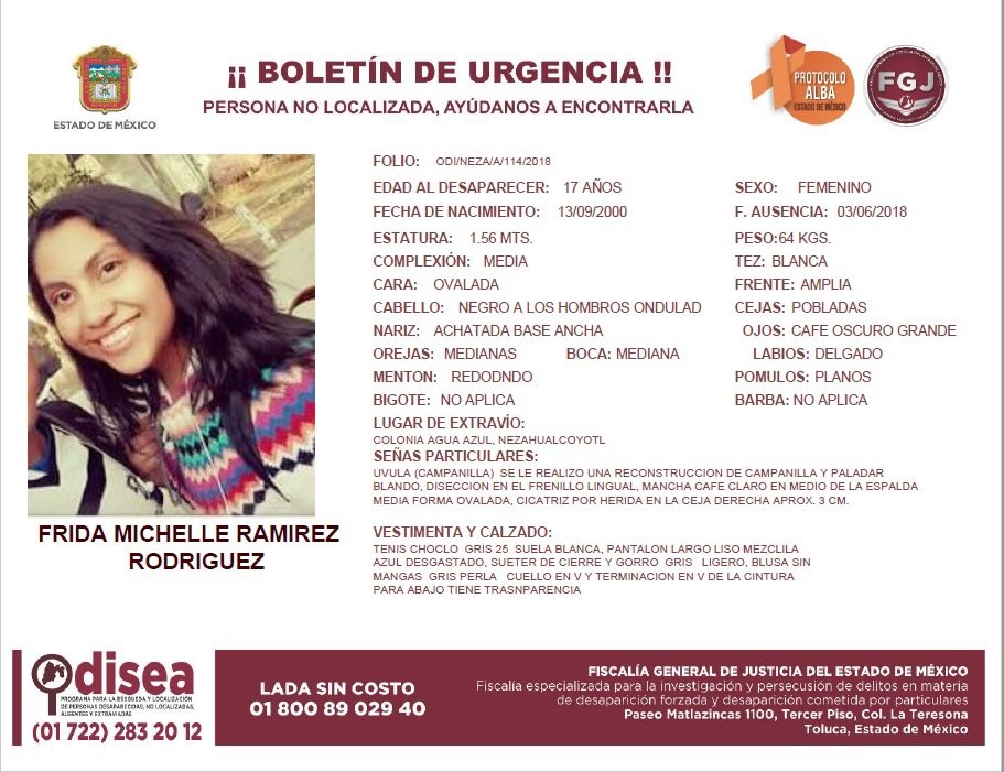 Ficha de una persona no localizada. (Especial)