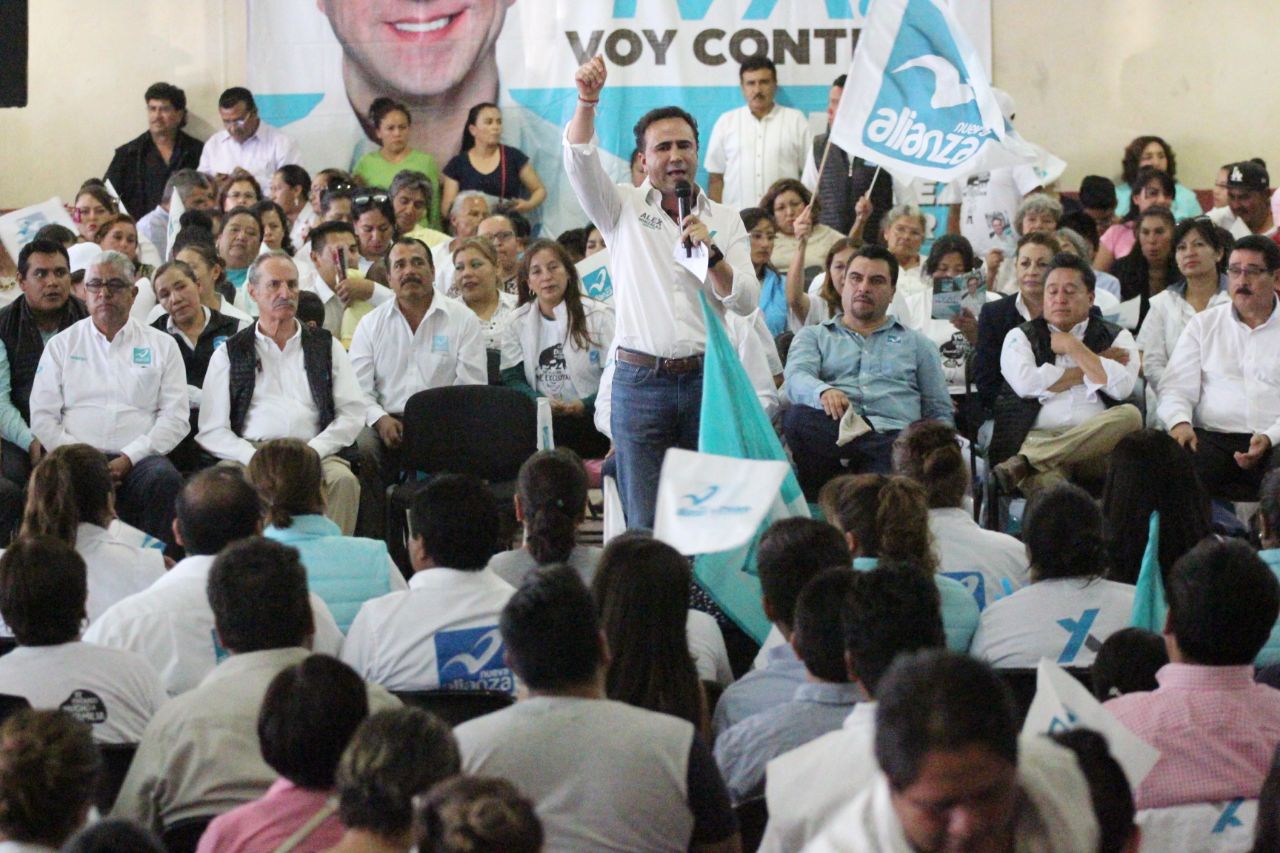 El candidato se reunió con estructuras del Panal en Actopan y El Arenal