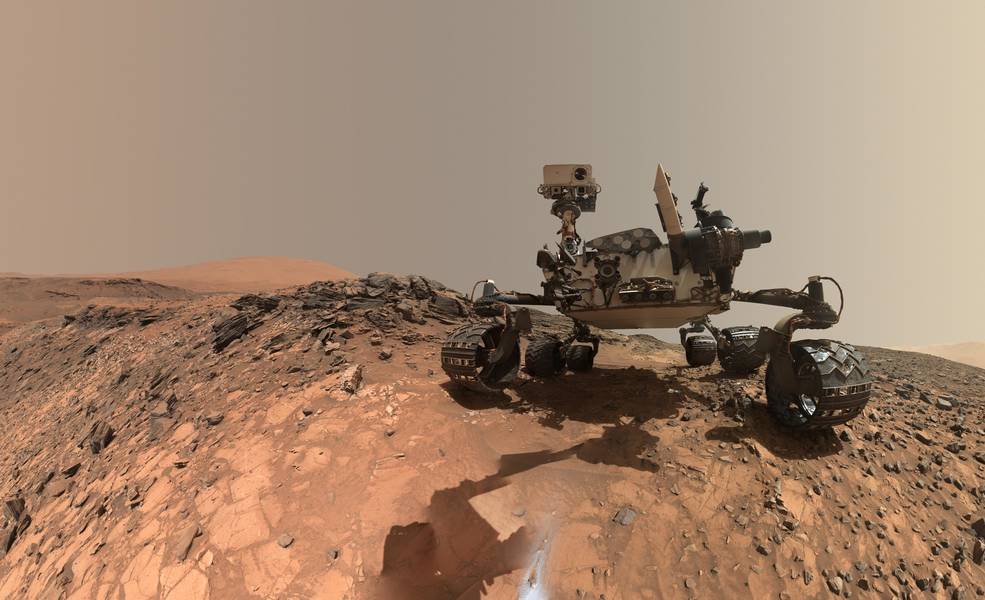 La sonda 'Curiosity' halló material orgánico en la superficie de Marte y metano en su atmósfera. (NASA/JPL-Caltech/MSSS)
