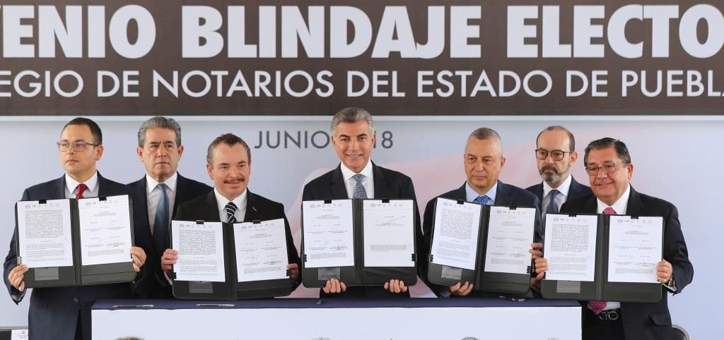 Convenio de colaboración en materia de blindaje electoral. (Especial)