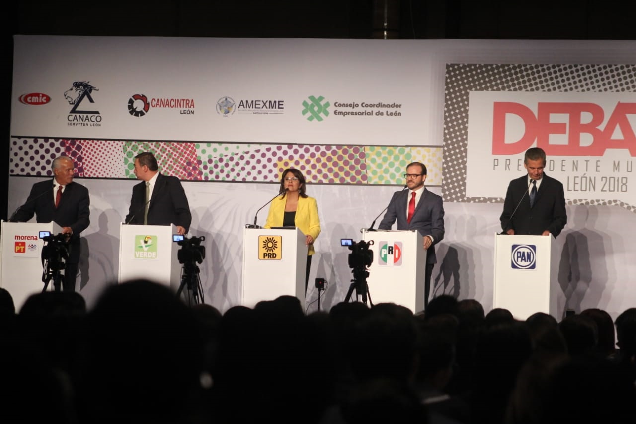 Debate de candidato a alcaldía de León. (Foto Dany Béjar)