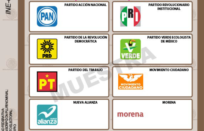 Ejemplo de boleta electoral. (Especial)
