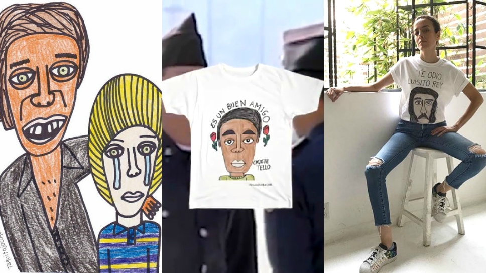 Ya hay nuevas playeras inspiradas en 'Luis Miguel: la serie', pero la de Luisito Rey sigue siendo la más solicitada (Imágenes: Taquitojocoque).