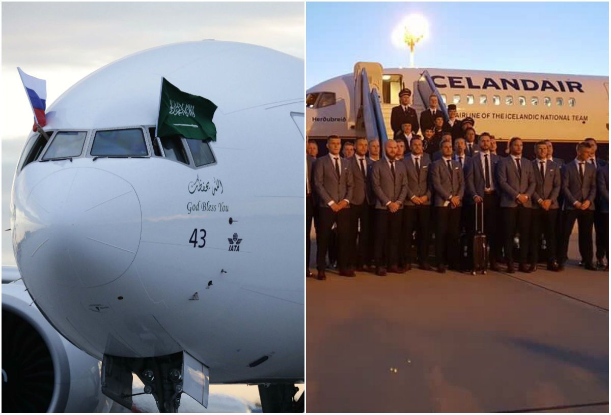 Las selecciones de Arabia Saudita e Islandia ya están en Rusia (Reuters/@footballiceland)