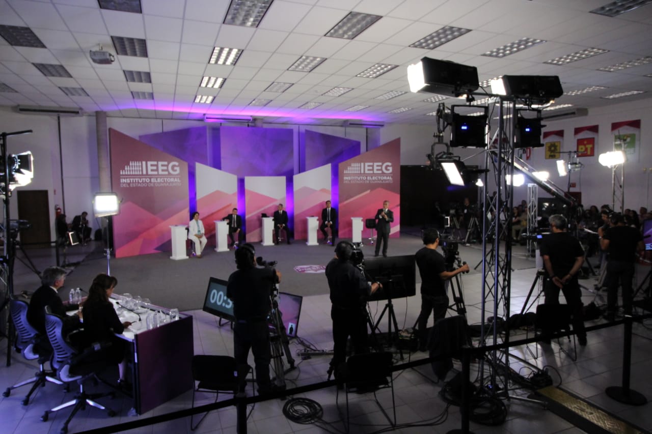 Segundo debate en IEEG de candidatos a gobernador de Guanajuato. (Foto Dany Béjar)