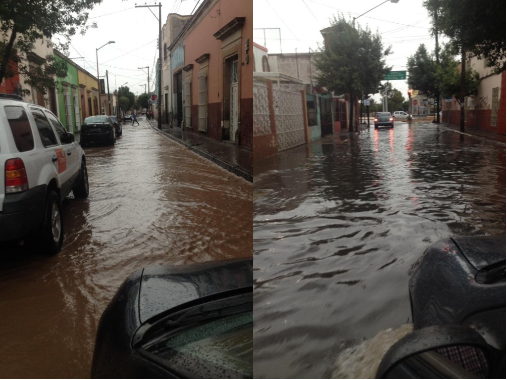 La lluvia fue intensa por más de hora y media, lo que provocó caos vial. (Especial)
