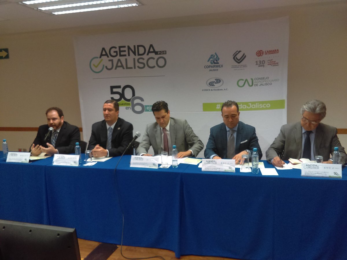 Organismos empresariales presentaron este lunes la Agenda por Jalisco. (Jorge Velazco)