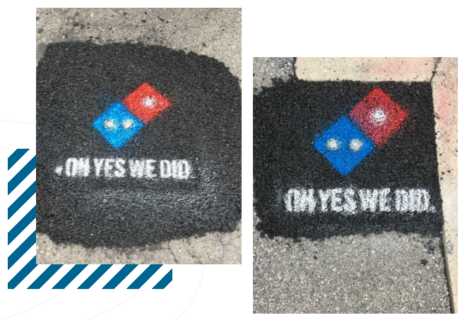 Domino's lanzó una iniciativa para reparar baches en algunas ciudades de Estados Unidos. (Domino's)
