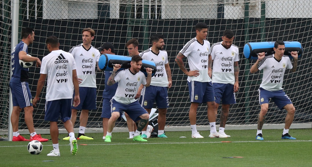 Selección de Argentina en entrenamiento (Reuters)
