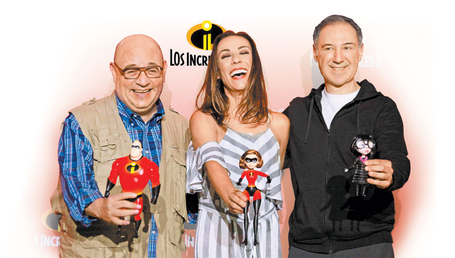 Consuelo Duval, Víctor Trujillo y Darío T. Pie fueron claros al decir que su compromiso con “Los Increíbles 2” fue con “toda el alma”.  (Alfonso Manza