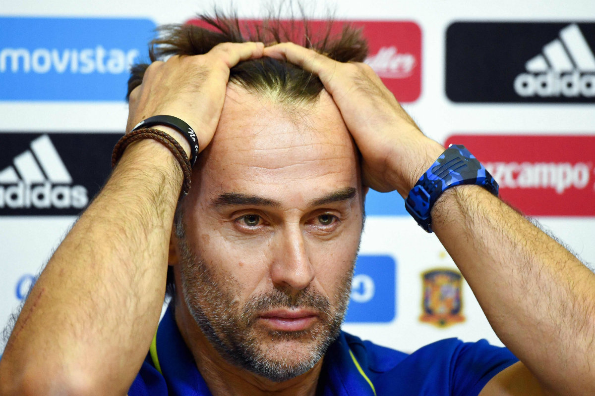 Julen Lopetegui fue despedido como seleccionador de España (AFP)