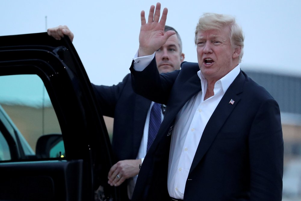 El presidente Trump llegó esta mañana procedente de Singapur, donde se reunió con Kim Jong-un. (Reuters)
