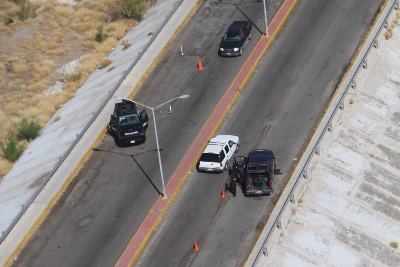 Por tierra elementos de Fuerza Coahuila y del Grupo de Armas y Tácticas Especiales implementará el "Sellamiento Nazas". (Christian Sánchez)