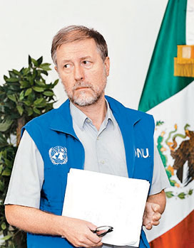 Jan Jarab, representante de ONU.  (Héctor Téllez)