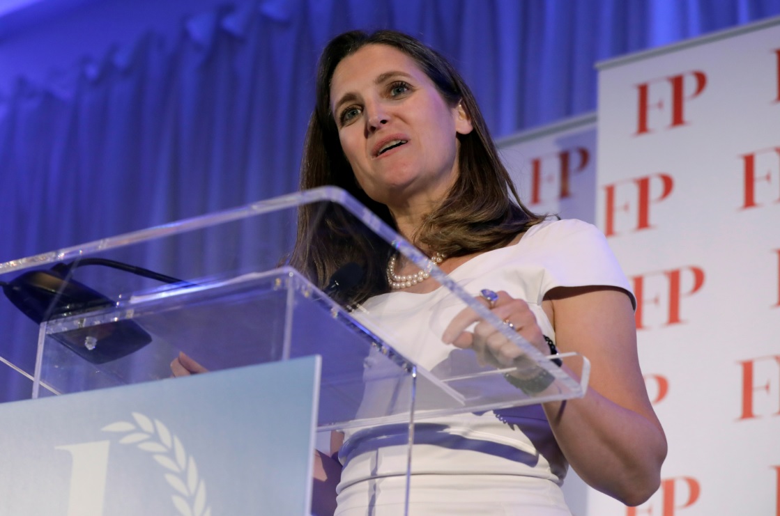 La canciller canadiense, Chrystia Freeland. (Reuters)