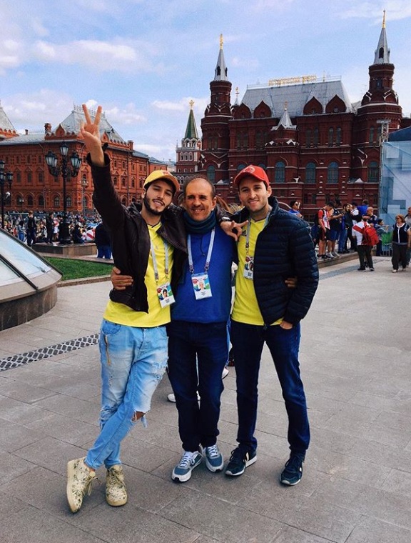 Sebastián Yatra se encuentra en Rusia para apoyar a Colombia. (Instagram)
