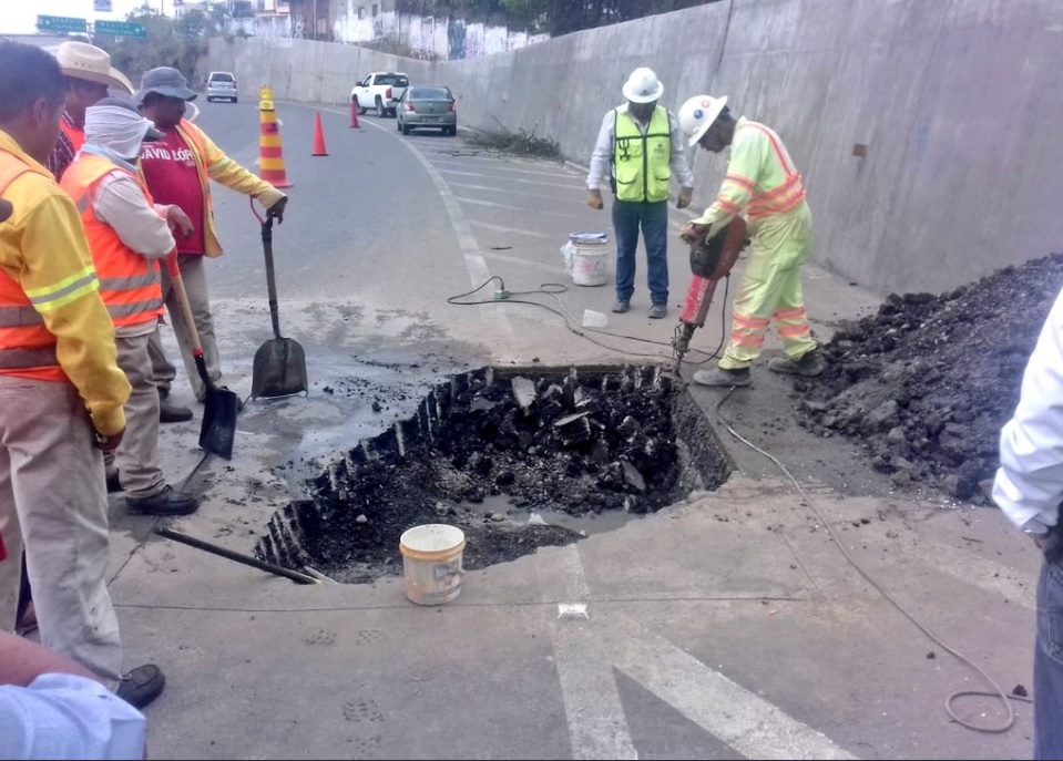 Trabajos para conocer las causas del hundimiento en Puente Palmira