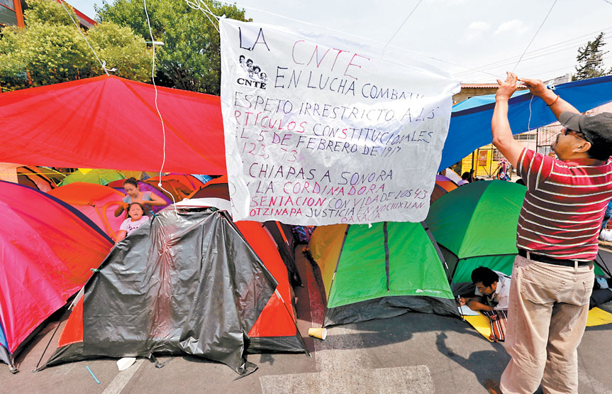 El magisterio disidente permanece en Ciudad de México desde el pasado 5 de junio.  (Foto: Javier García)
