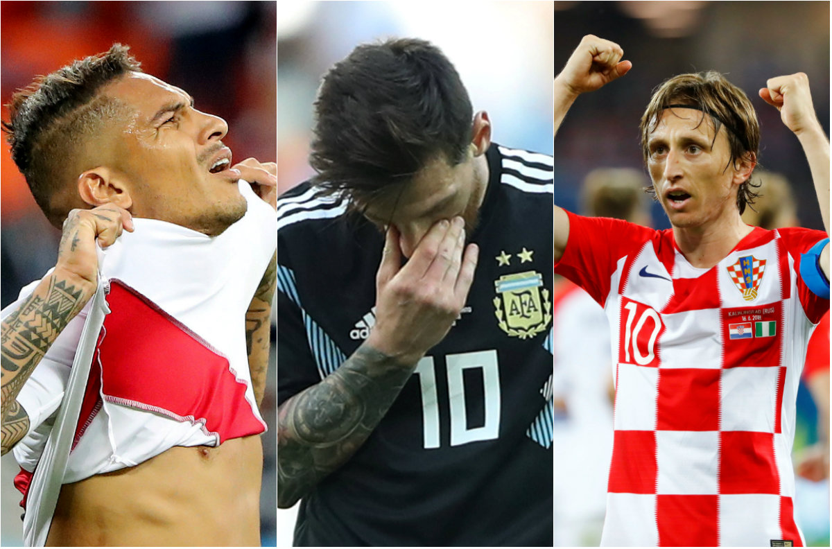 Paolo Guerrero, Lionel Messi y Luka Modric (Reuters)