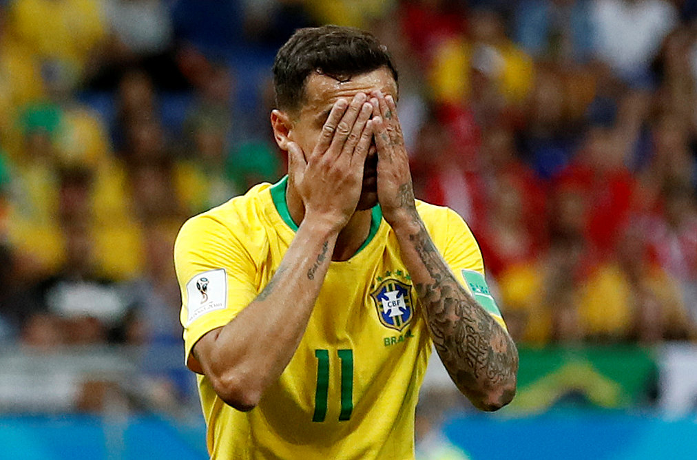 Coutinho en lamento durante el partido (Reuters)