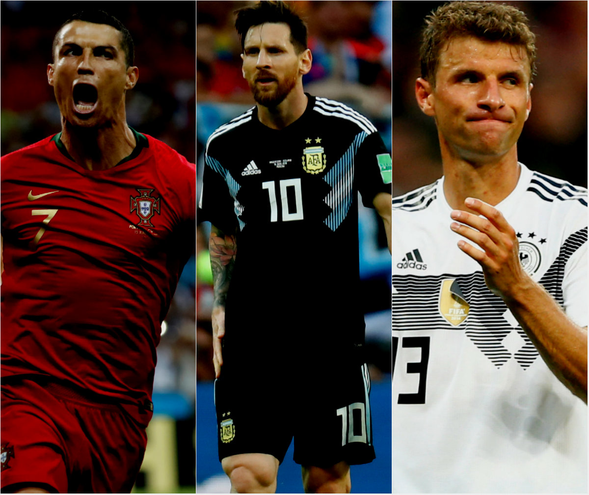 Cristiano Ronaldo, Lionel Messi y Thomas Müller (Reuters)