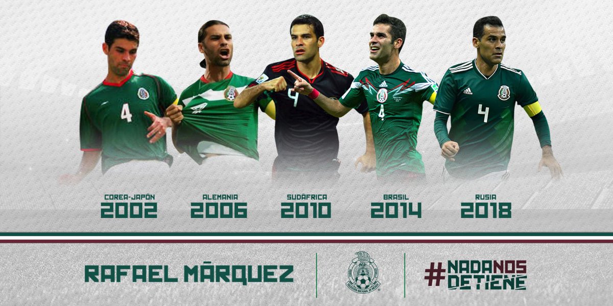 Rafael Márquez hace historia en los Mundiales (Twitter @miseleccionmx)