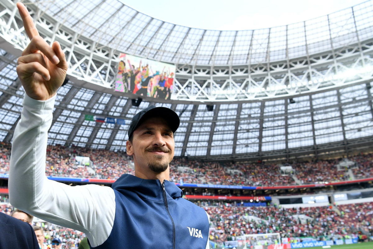 Zlatan Ibrahimovic está presente en el partido entre Alemania y México (AFP)