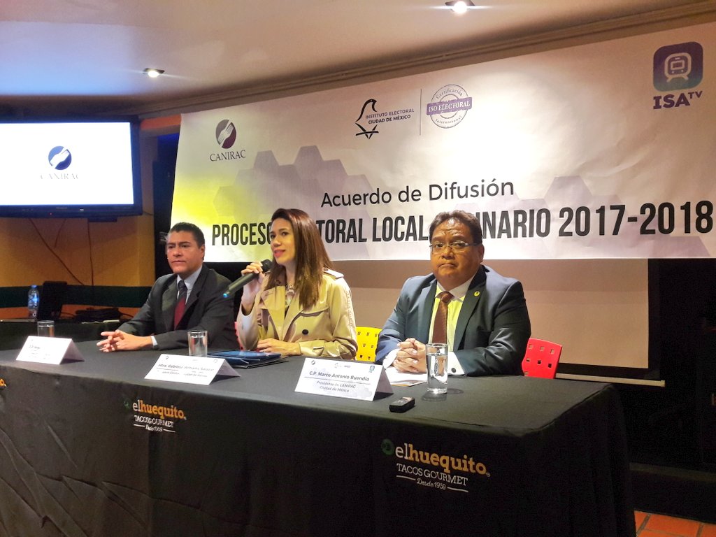 El acuerdo para esta transmisión fue firmado por la Canirac, ISA TV y el IECM.