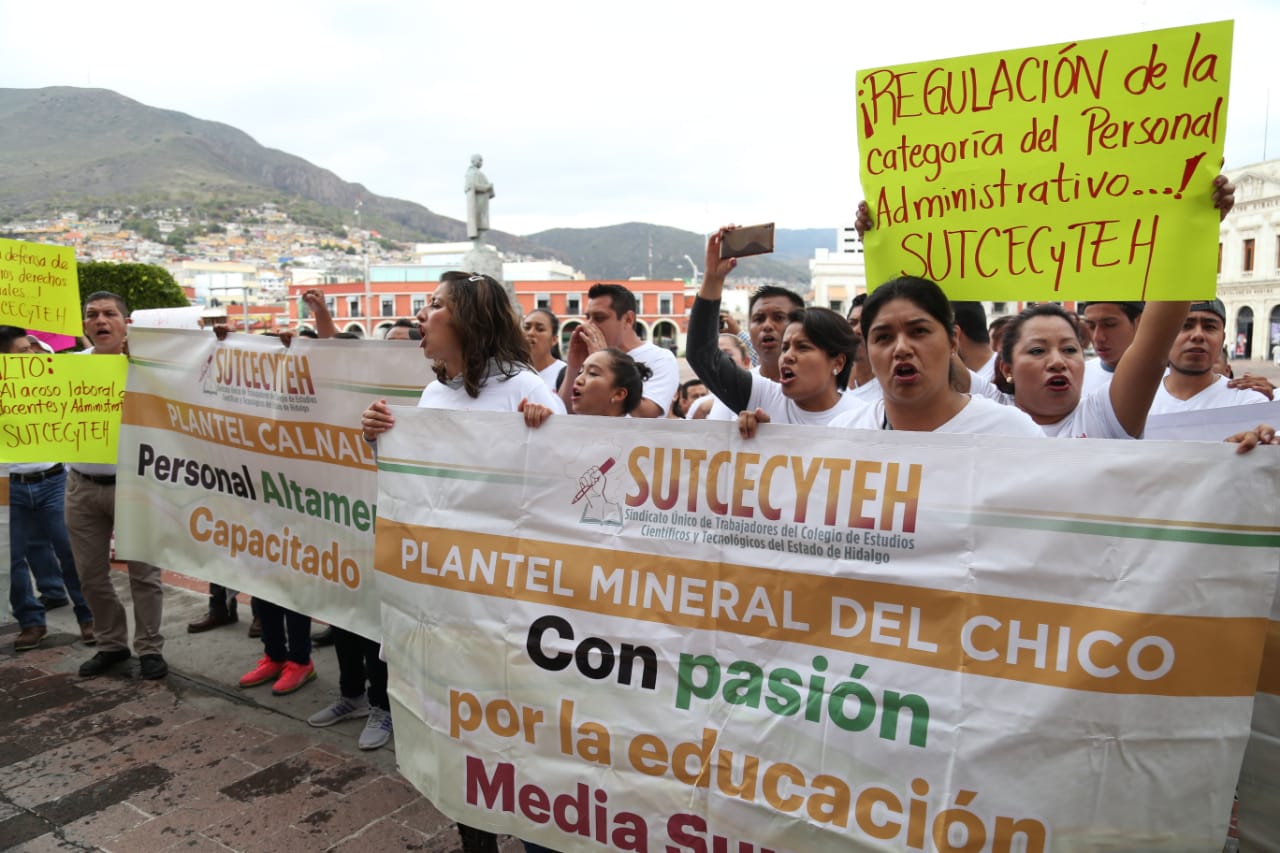 El director del Cecyteh no reconoce la existencia del sindicato, señalaron.  (Jorge Sánchez)