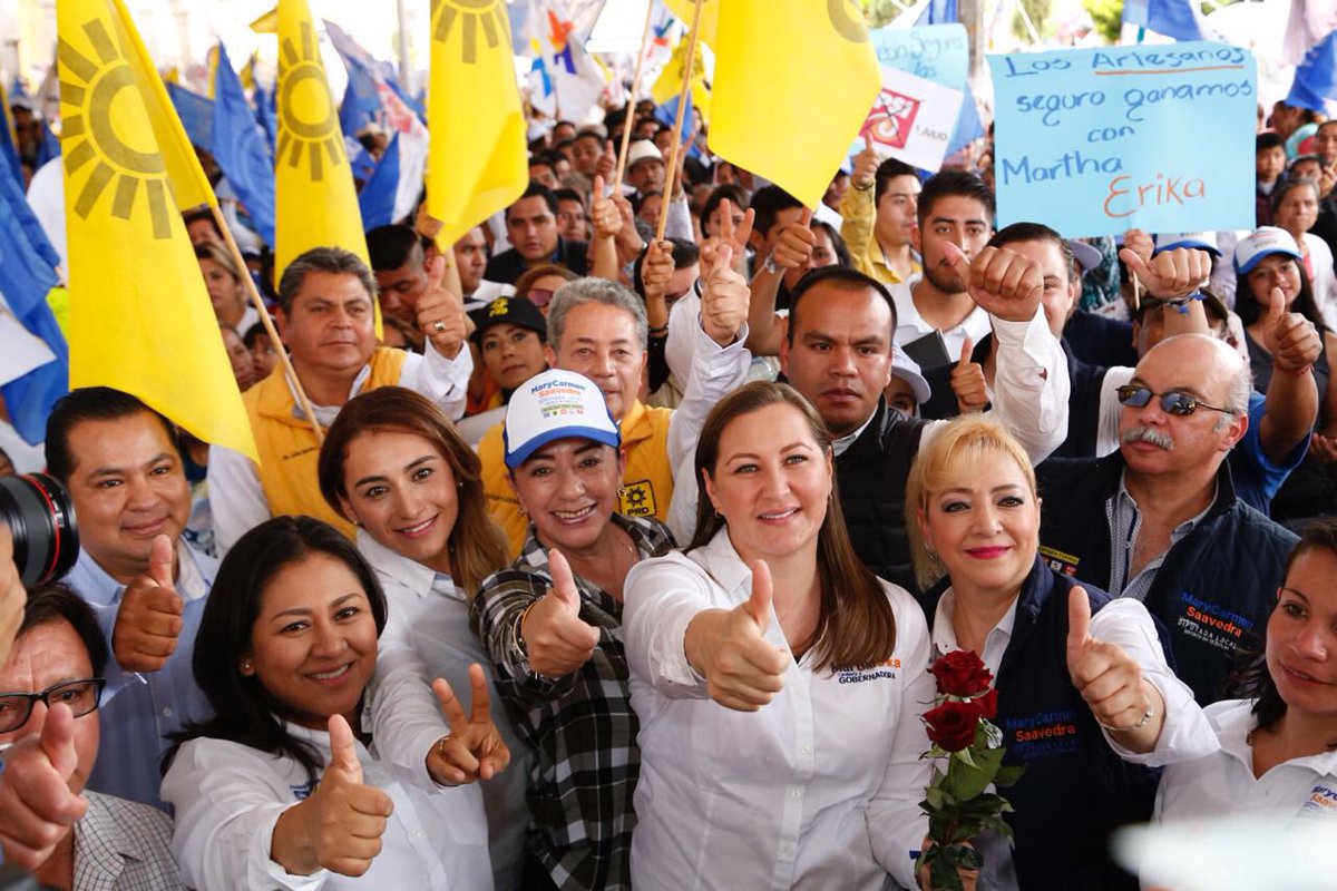 Martha Erika Alonso, abanderada de "Por Puebla al Frente". (Especial)
