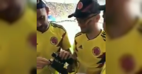 Aficionados colombianos se la ingenian para ingresar alcohol al estadio (Especial)