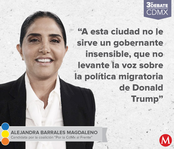 Alejandra Barrales, candidata a la Jefatura de Gobierno de la CdMx por la coalición Por México al Frente