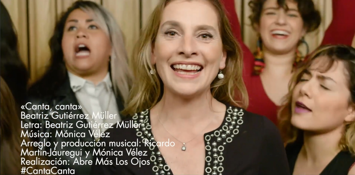 Beatriz Gutiérrez, esposa de Andrés Manuel López Obrador, anunció su debut como compositora musical (Facebook).
